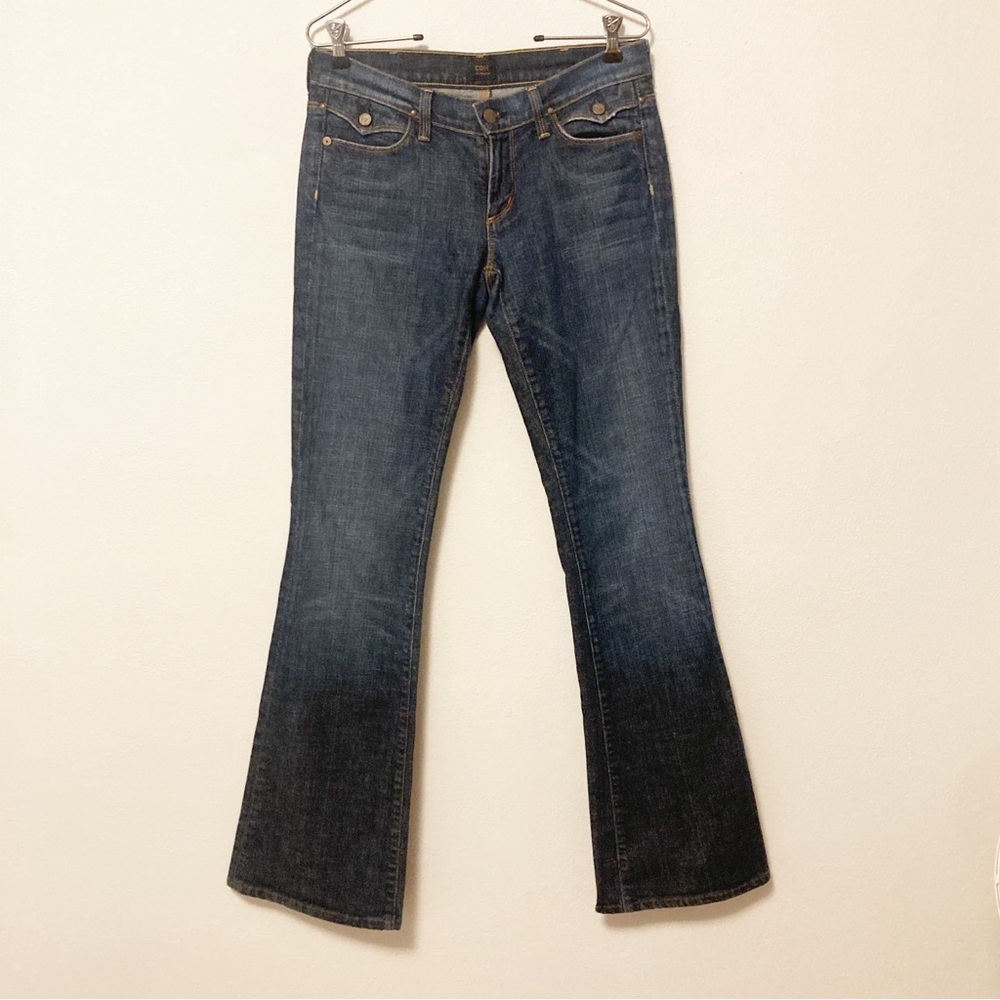 Citizens of Humanity Dark Wash Low Rise Flared Boho 70’s Hippie Jeans 27” 4